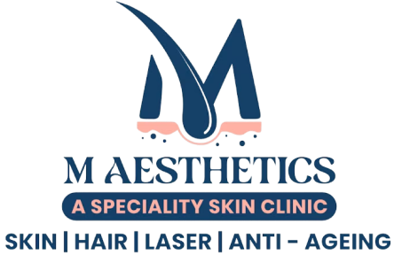 M Aesthetics Logo - Leading Aesthetic Medicine and Dermatology Clinic in Baner Pune, Karad, and Satara, Dr. Akshay Mirajkar