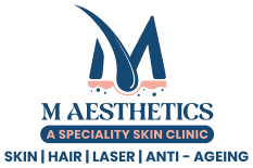 M Aesthetics Logo - Leading Aesthetic Medicine and Dermatology Clinic in Baner Pune, Karad, and Satara, Dr. Akshay Mirajkar